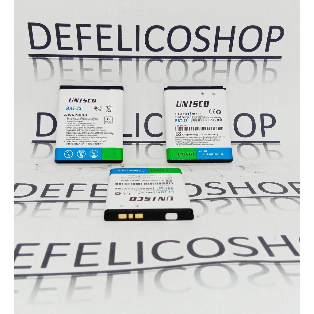 Batrai SONY ERICSSON WT131 U100 U100i J10 j20 j108 j108i ck131 t715 x2a BST-43 BST43 Original Double