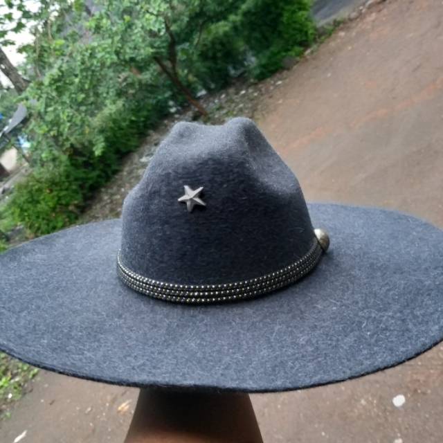 Topi Laken Cowboy Import 100% Woll dijamin Original