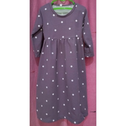 [preloved] Gamis Anak 2-3 Tahun Ungu Plum polka