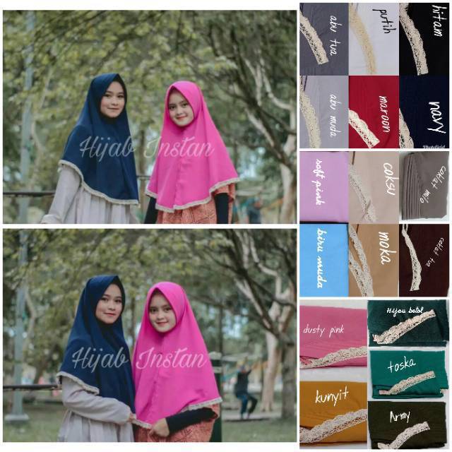 HIJAB INSTAN PET ANTEM / KHIMAR SIMPEL PET RENDA