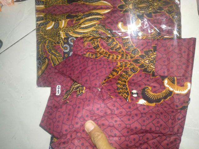 Batik Ayah Anak Merah Maroon/baju Batik Anak Cowok