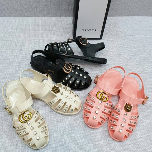 Gucci crystal jelly sandal | Shopee 