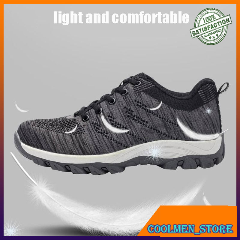 Sepatu Kerja Safety Pria new men work safety shoes steal toe safety shoes sneaker large size