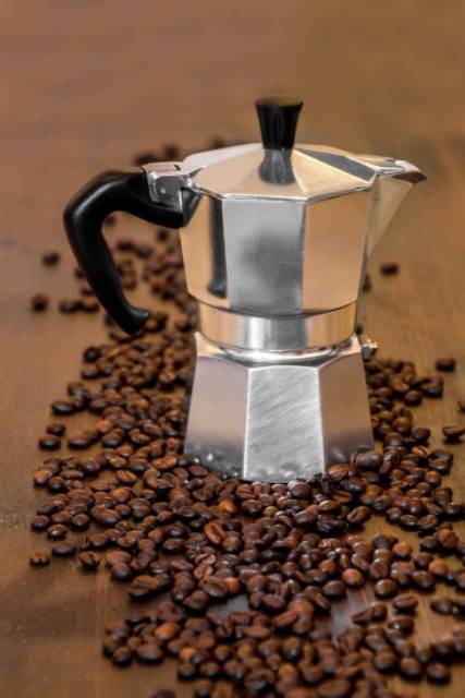 Teko Kopi Espresso Stainless Alat Penyeduh Kopi tanpa Ampas Peralatan Kopi Coffee Pot 6 Cup 300Ml