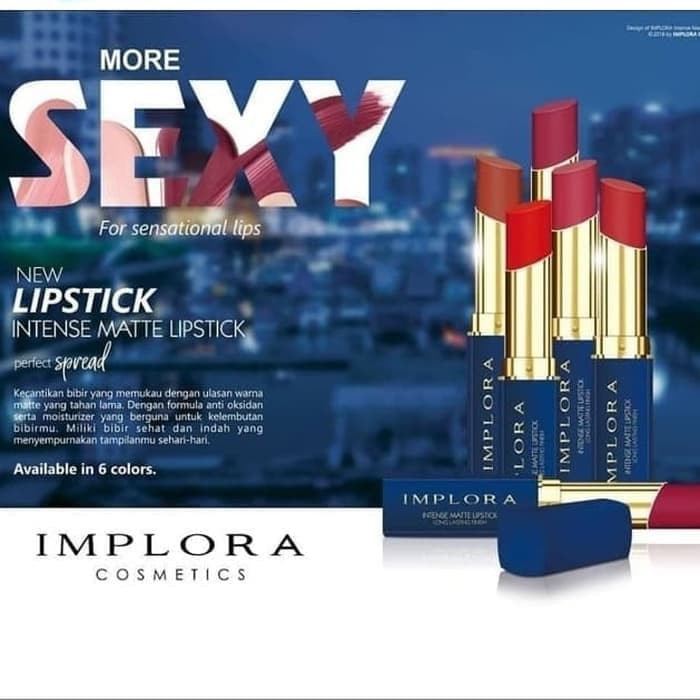 IMPLORA INTENSE MATTE LIPSTICK LONG LASTING FINISH LIPSTIK IMPLORA