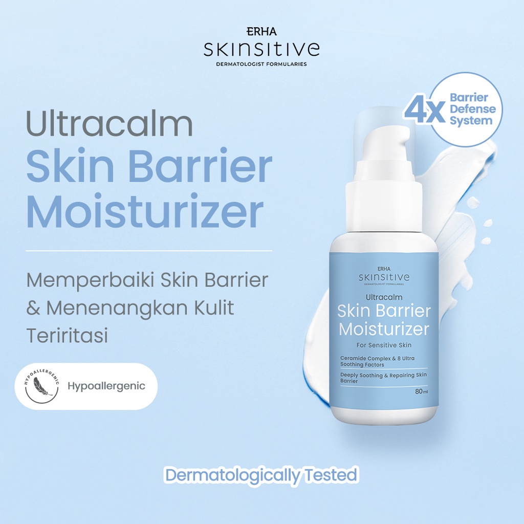ERHA Moisturizer Pelembab Wajah Sensitif - Skinsitive Ultracalm Skin Barrier Moisturizer 80 ml