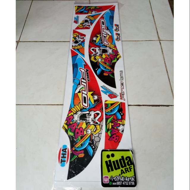 Striping lis sticker variasi yamaha fino "zombie "