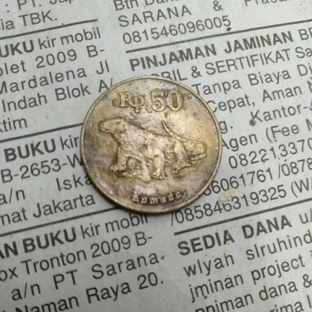 Uang kuno 50 rupiah Komodo Tahun 1998
