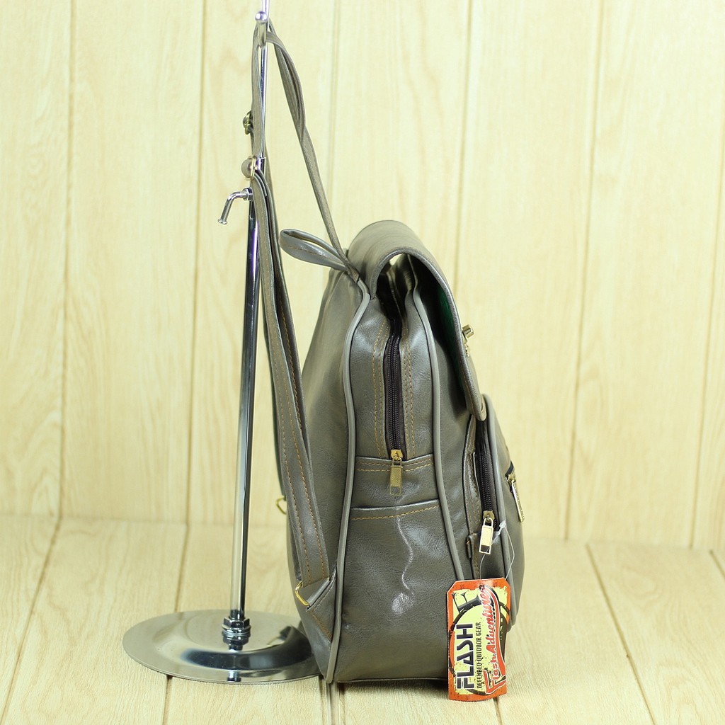 Tas Gendong Wanita Back Pack Kekinian Ransel LV Coklat Muda Murah Kece Berkualitas