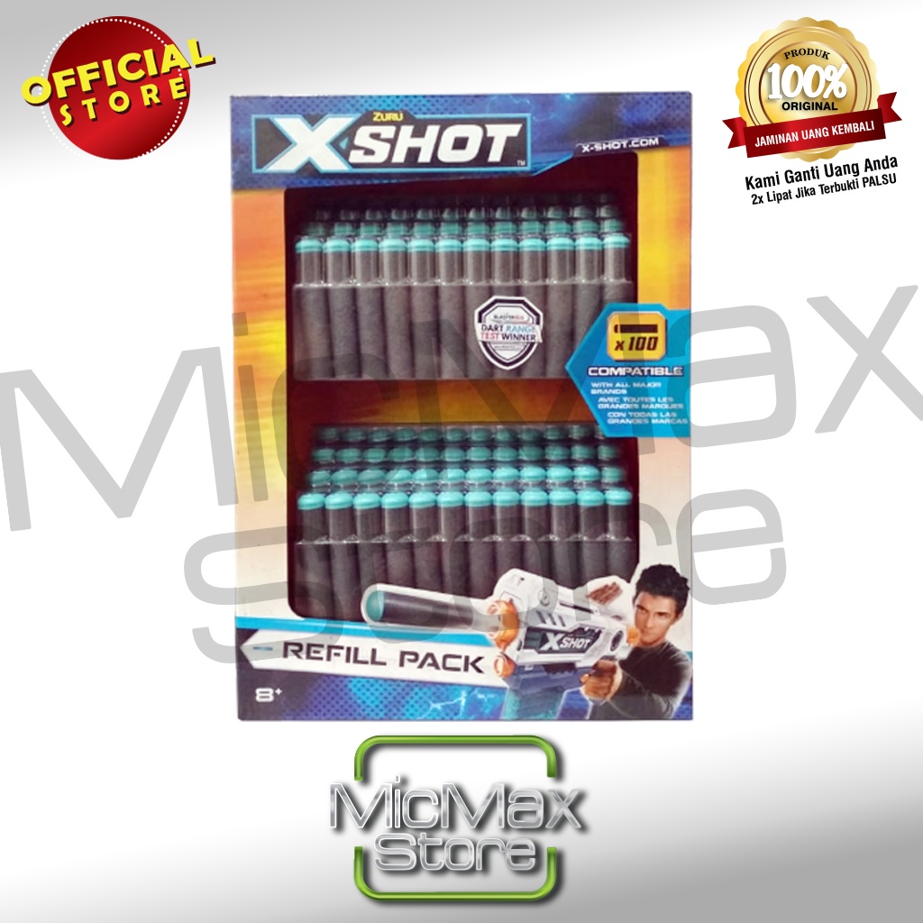Zuru Xshot X Shot Dart Refill Pack Isi 100 pcs Peluru 105639