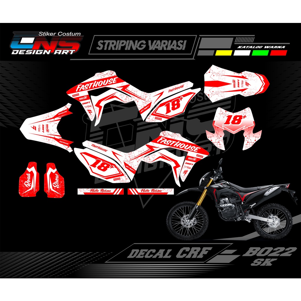 Stiker Decal Full Motor crf Stiker Decal Custom crf 150 L motocross sticker variasi stiker trail adv