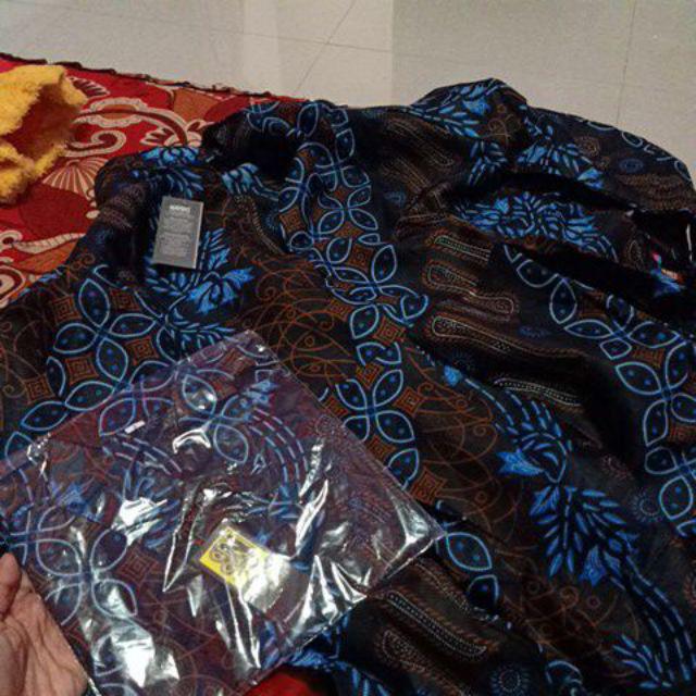 M L Xl Xxl Kemeja Batik Pria Seno Kawung Manda Kenongo Sekar Seno Biru Cendrawasih Garuda Jumbo