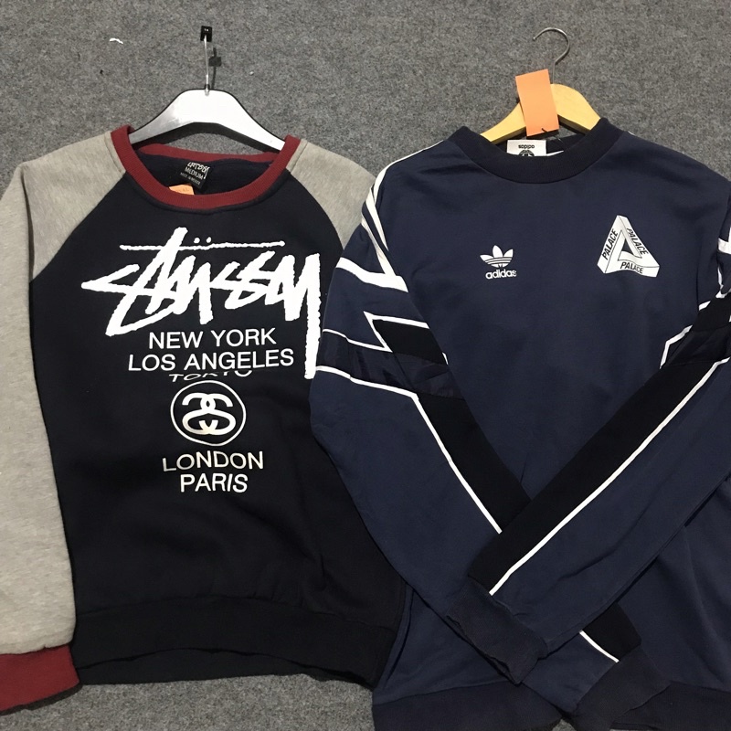 Stussy Tour & Adidas x Palace Sweater Reglan Second Original Size M