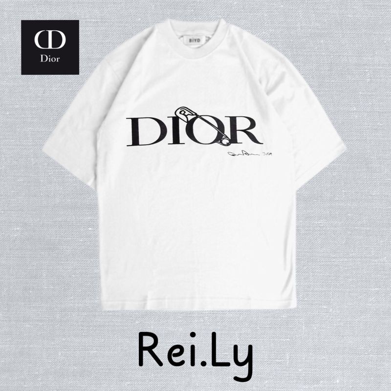 KAOS T-SHIRT DIOR - Baju Distro Simple Elegant Mewah Kekinian / PUTIH / DEWASA / PRIA / ROCK / WANIT