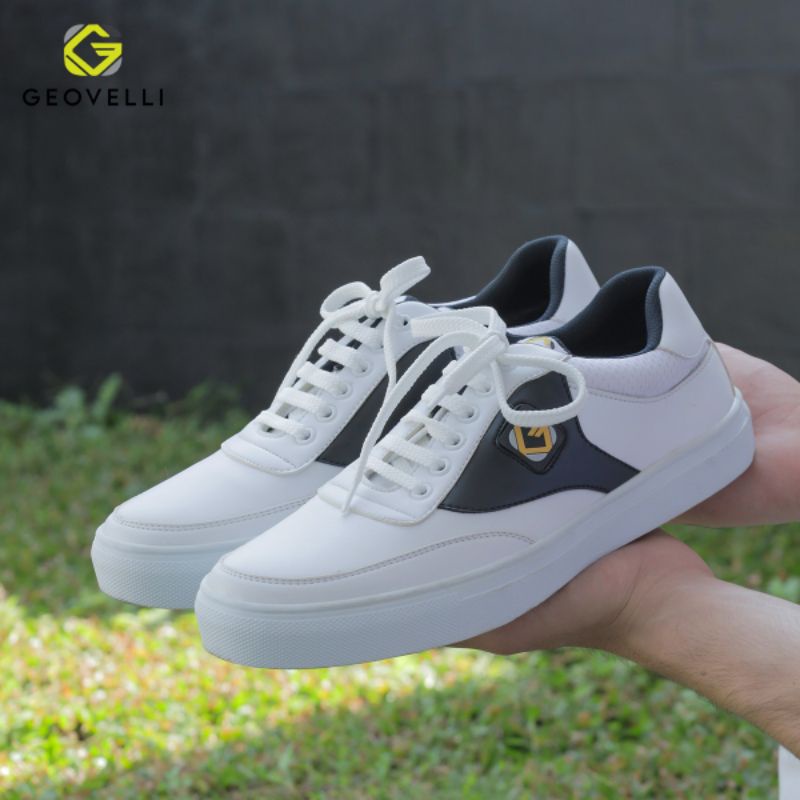 GEOVELLI STORE -  Sneakers Pria Sepatu Tali cowok Kasual Sepatu Sneakers Olahraga Sport Brand LOKAL