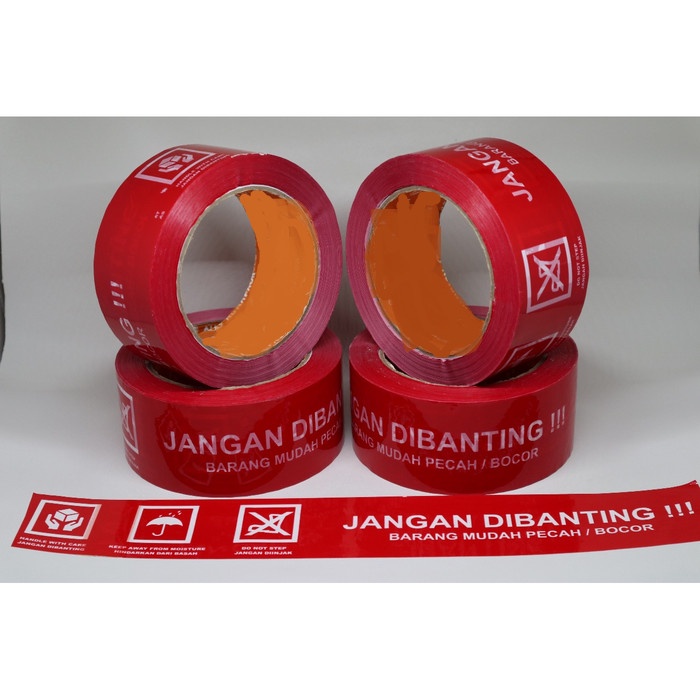 

Buruan Promo!! Lakban Fragile Merah Tebal 48Mmx90 Yard "Jangan Dibanting" Diskon