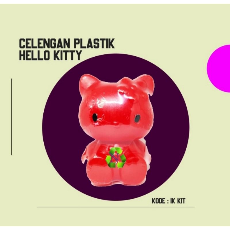 Celengan Plastik Unik Hello Kitty