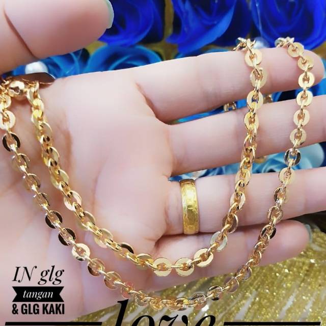 Xuping gelang kaki dan tangan lapis emas 24k 2234k