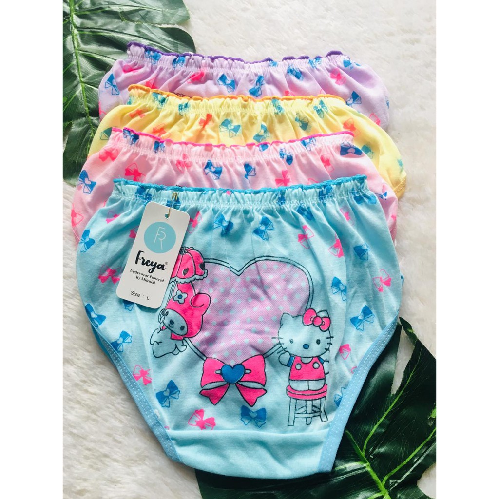 6 PCS FREYA KIDS | Celana dalam anak perempuan Hello kity Art Freya Pikok SS 15