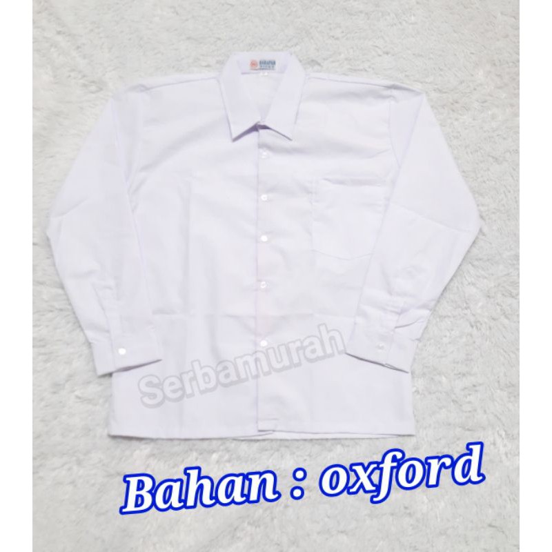 baju putih polos panjang sekolah smp/sma kemeja putih polos sekolah