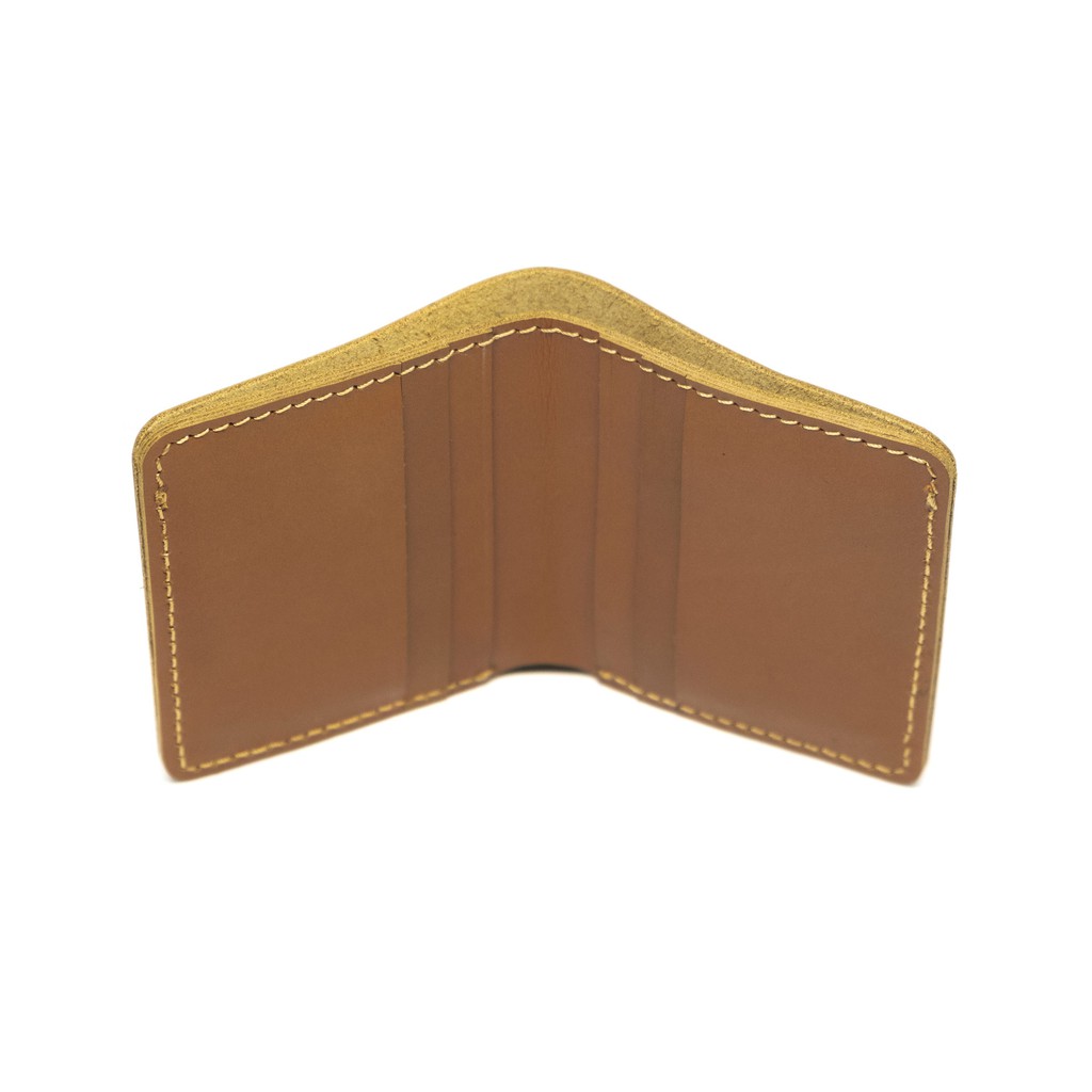 Dompet pria kulit asli - bifold card wallet simpel muat uang dan kartu