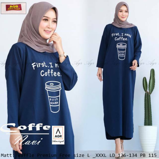 Gamis kaos midi jumbo xxxl xxl  longdress kaos waffle premium tebal adem melar jumbo