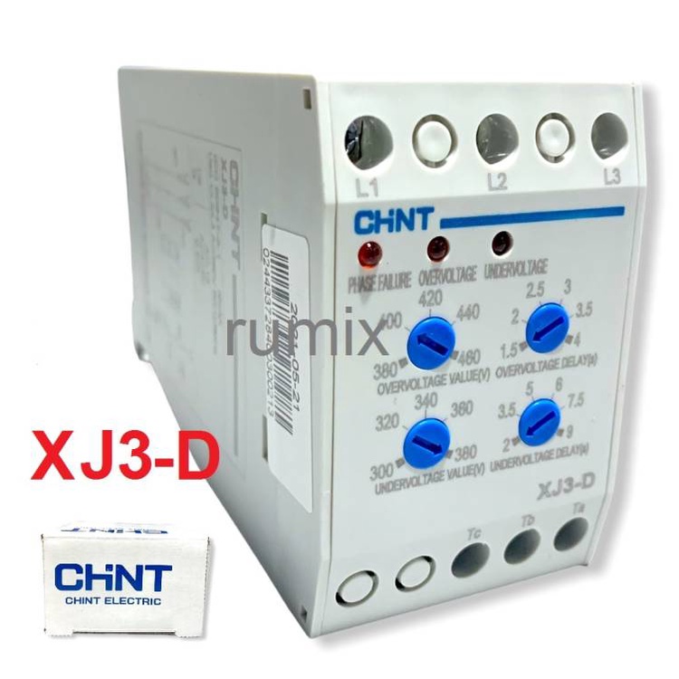 Phase Failure Relay Chint XJ3-D Chint Xj3D 308V AC Over Under Voltage Protector Sequence Original