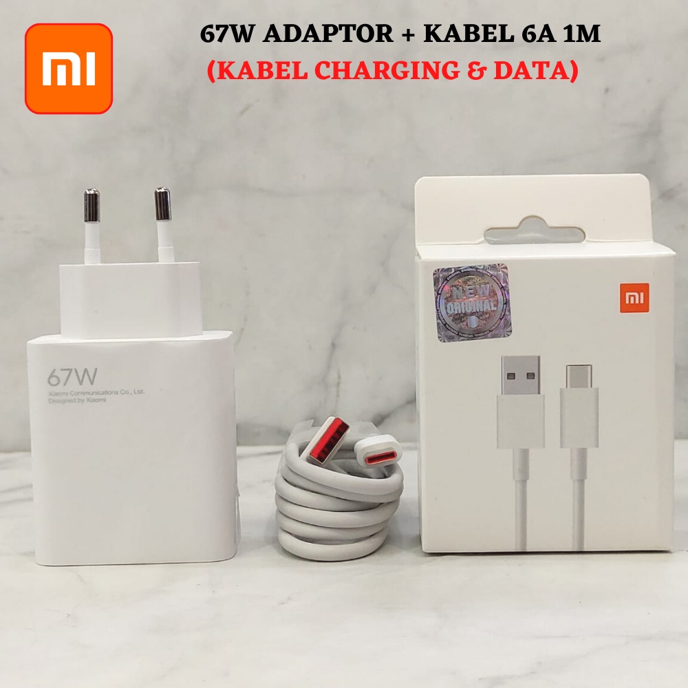 Xiaomi Charger 67W REDMI Note 11 Pro + Kabel 6A Turbo Charge Orange