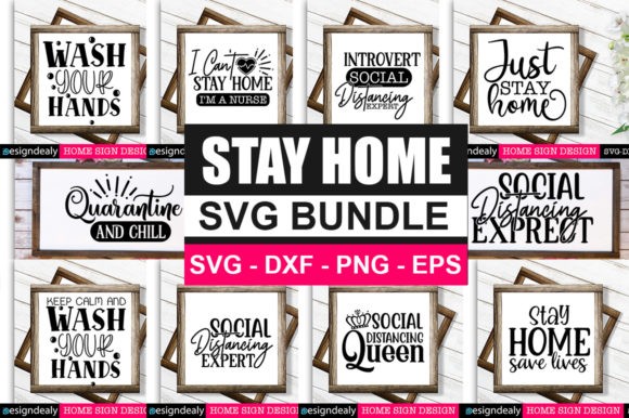 Stay Home Bundle - Vector Designs