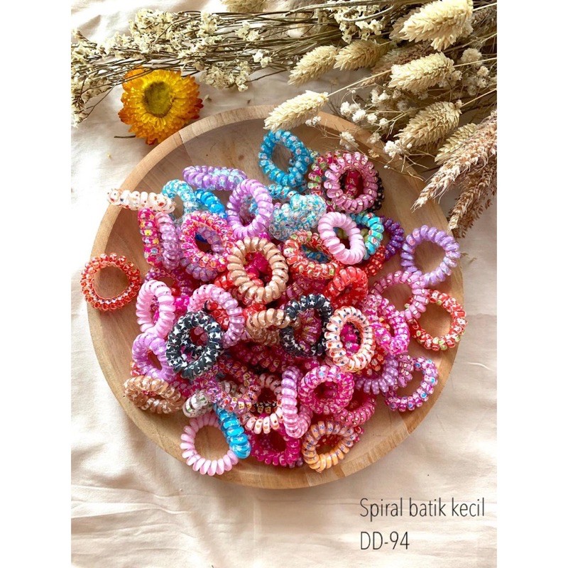 [Per Pc] Ikat Rambut Spiral Motif Batik Kecil