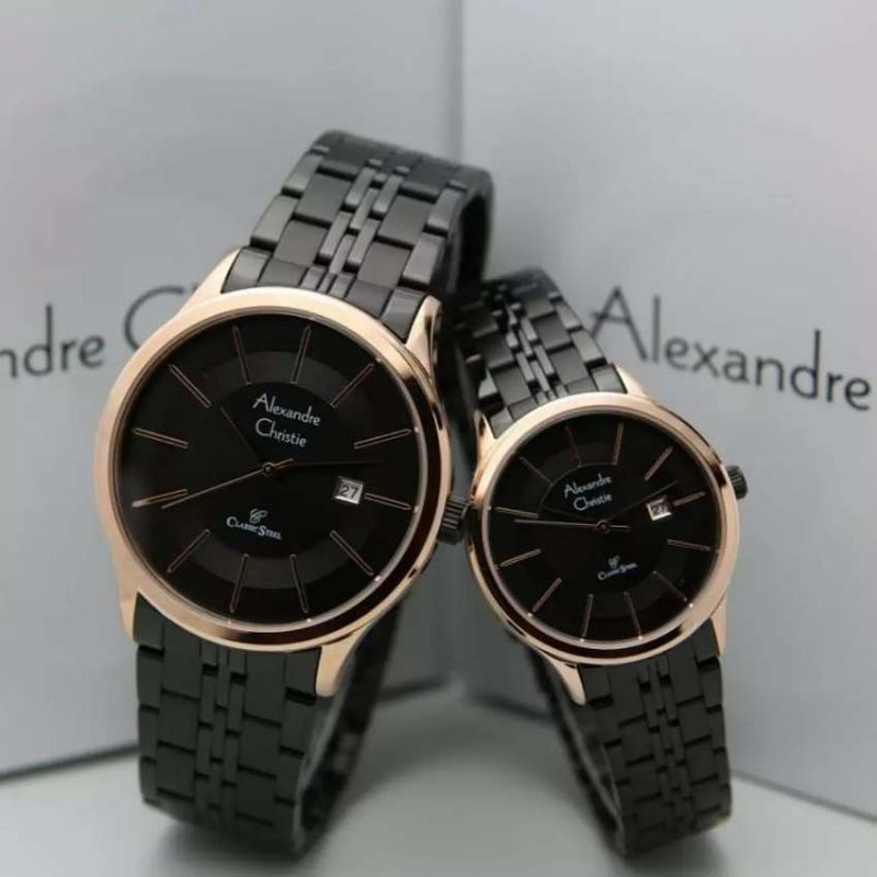 Alexandre Christie 8348 AC8348 Stainless Steel Couple Edition
