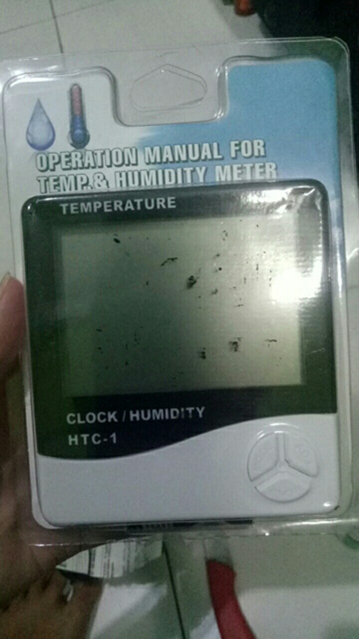 Thermometer Hygrometer Ruangan Digital Jam Termometer Htc-1 In Out