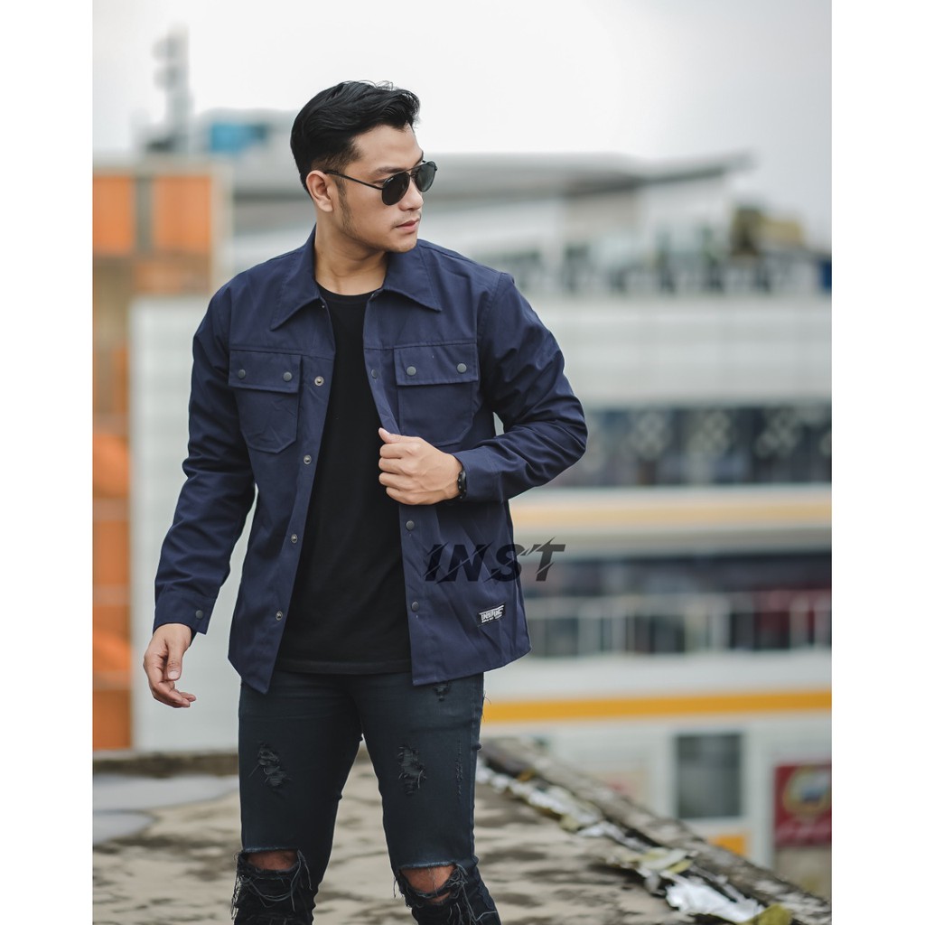 INST JAKET CANVAS COWO SEMi PARKA/TREKER/ TERMURAH( bisa bayar di tepat ) COD