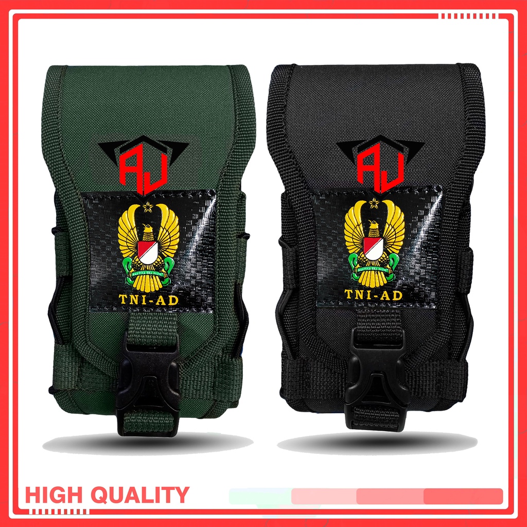 Sarung Hp TNI AD Sarung Hp Pinggang Tactical Logo TNI AD