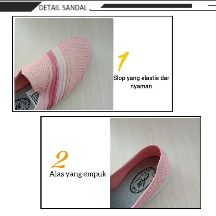 gof ATT SWL 480 &amp; SWP 480 Sepatu Karet Wanita Santai Slip On Anti Air Lentur Nyaman Kuat Ringan