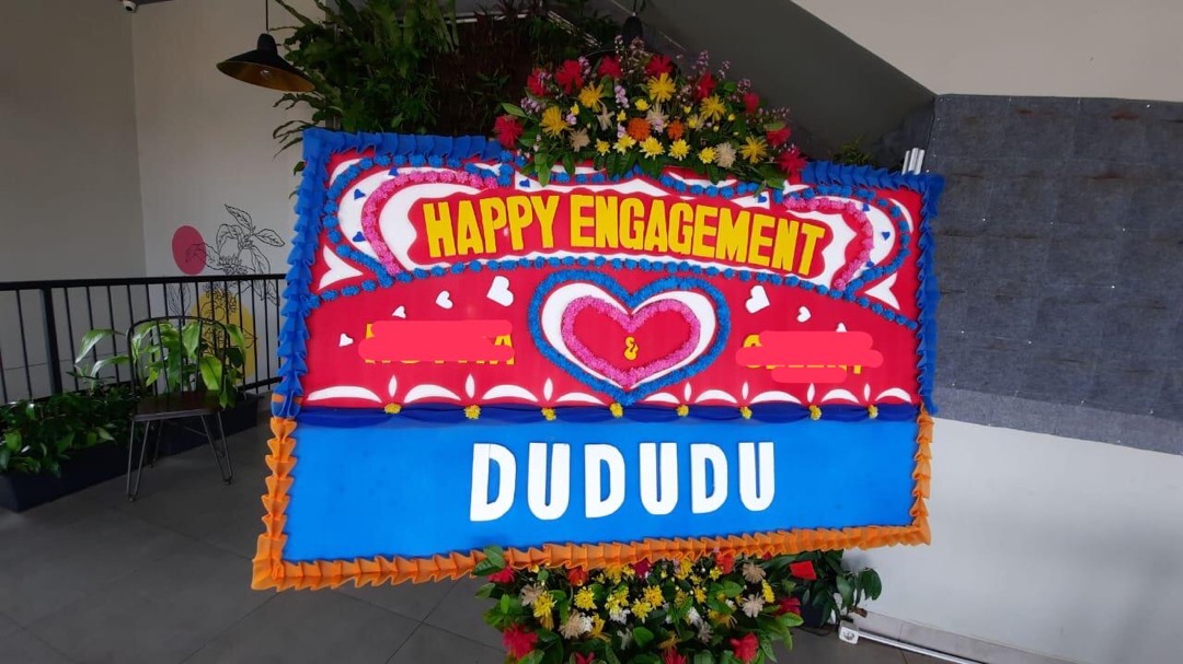 Karangan Bunga Papan Bunga Opening Wedding  Ukuran 2m X 1,25m