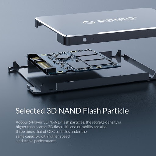 SSD ORICO 1TB 2.5 INCH SATA III 3.0 6GBPS ALUMINUM TLC 3D NAND FLASH TROODON H100 - SOLID STATE DRIVE 2.5&quot;