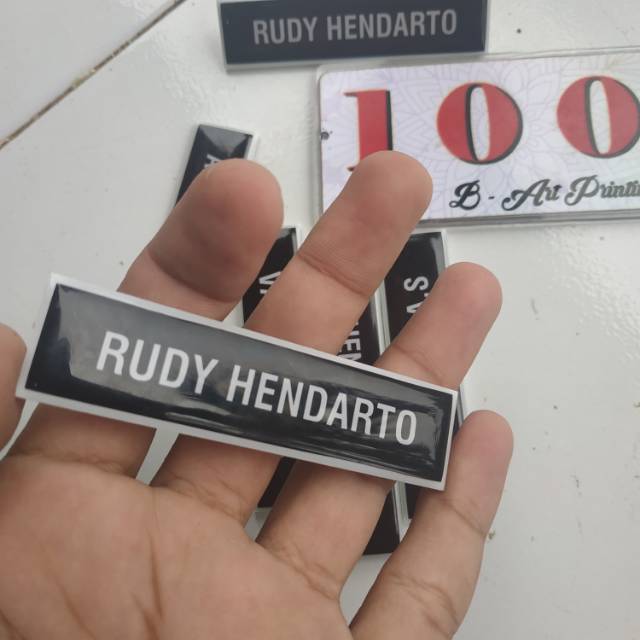 HARGA GROSIR Nama Dada Magnet Name Tag Magnet Papan Nama Magnet Akrilik Resin Glasss