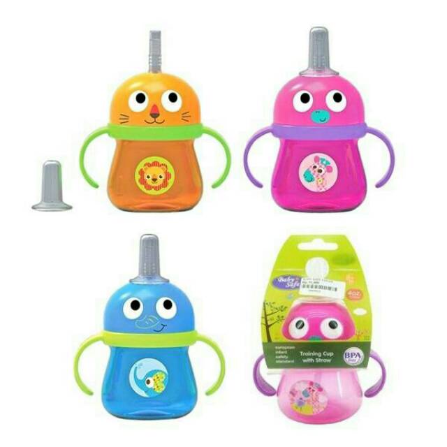 Baby Safe Cup With Straw Lid AP007 - Botol Minum Anak Baby Safe AP007