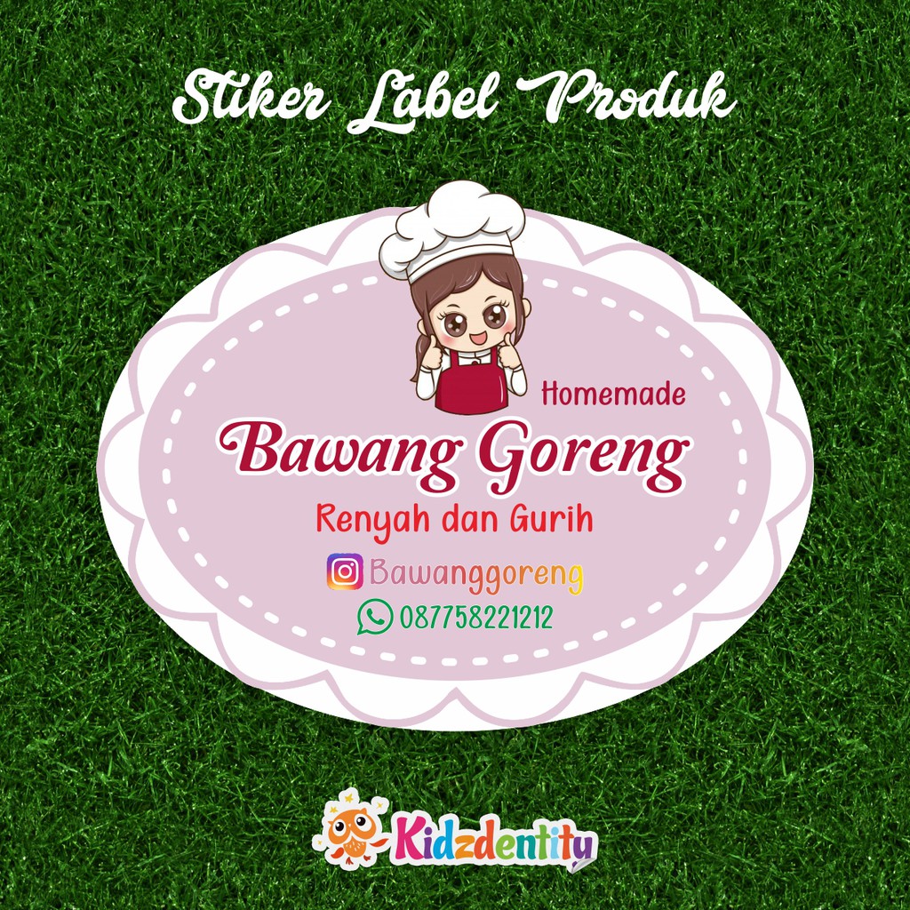 STIKER LABEL PRODUK "BAWANG GORENG" | Shopee Indonesia