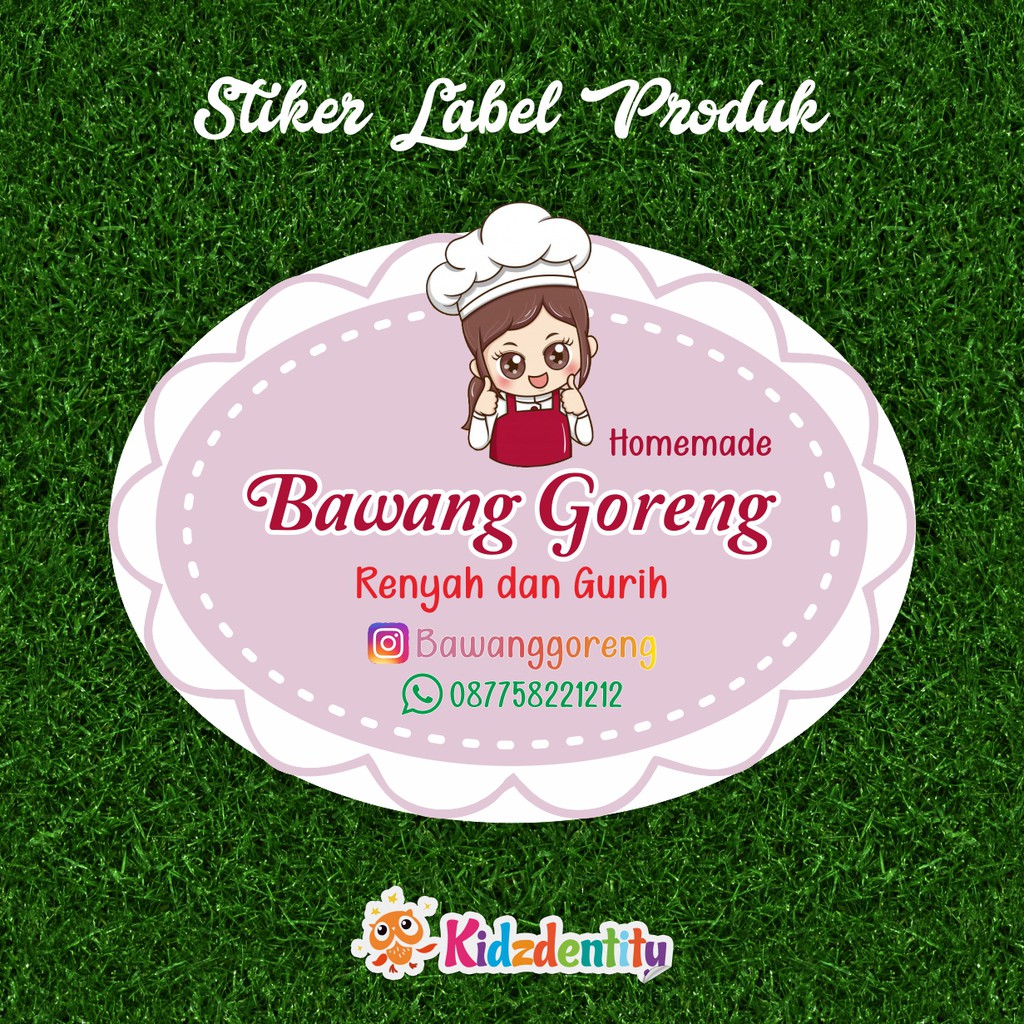 STIKER LABEL PRODUK "BAWANG GORENG" | Shopee Indonesia