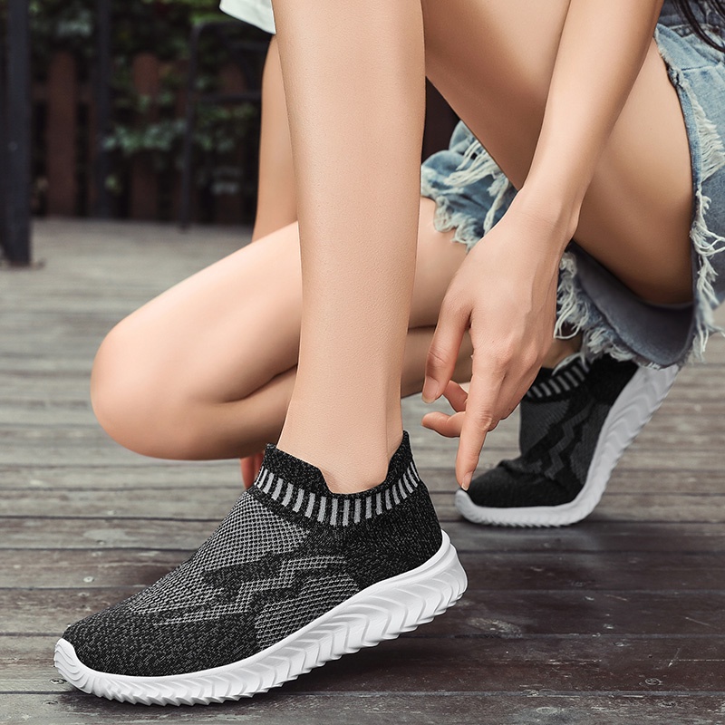 FOKU Sepatu Sneakers Wanita Outdoor Sock Sepatu Wanita Terbaru