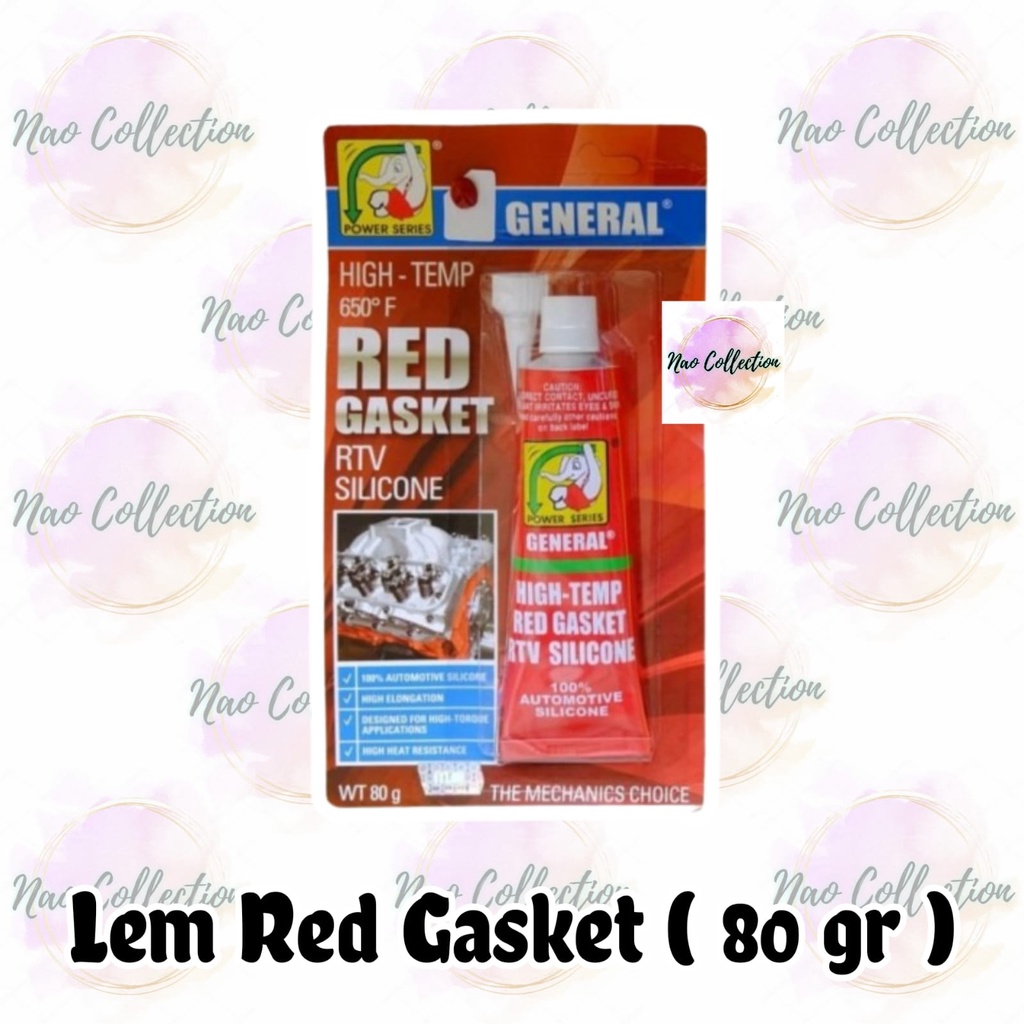 Lem Gasket Merah / Lem Mesin Red RTV Silikon / Red Gasket Silicone