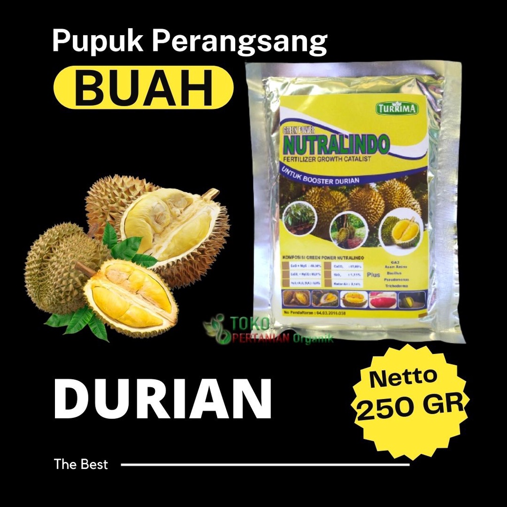 Jual Pupuk Booster Pelebat Buah Durian Kilat NUTRALINDO, Pemicu Organik ...