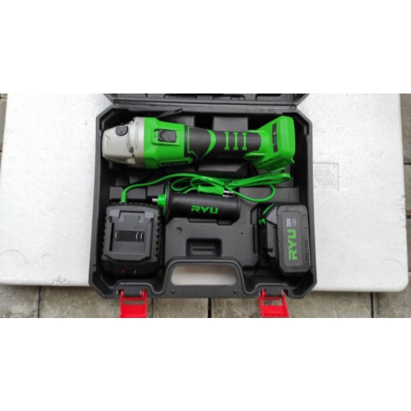 Mesin gerinda cordless ryu 20v