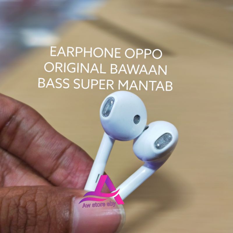 EARPHONE OPPO ORIGINAL BAWAAN SUPER BASS STEREO HEADSET OPPO A33 A53 A52 A92 A5S A54 A15S A16