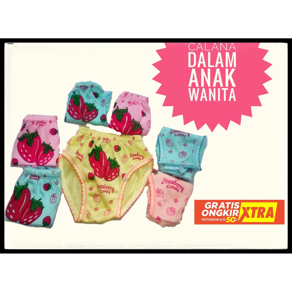 Celana Dalam Anak Wanita Murah Motif - Pakaian dalam Anak Wanita Motif Murah - CD Anak Perempuan