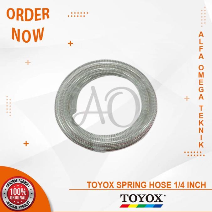 SELANG KAWAT SEPIRAL BENING TOYOSPRING 1/4 INCH TOYOX SPRING HOSE PVC alfaom364 Berkualitas