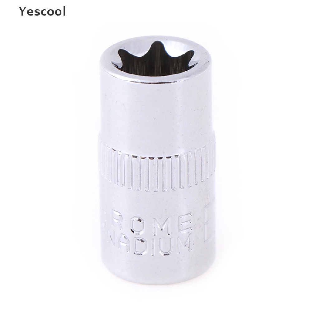 Yescool 5pcs / set socket Mata Bor torx star bit female e 1 / 4 &quot;