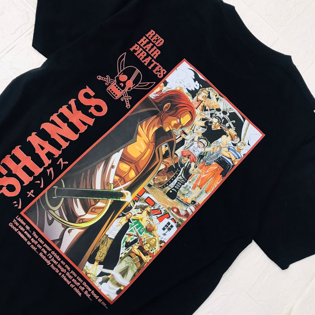 Kaos Red Force Shanks Anime Manga One Piece Premium Unisex